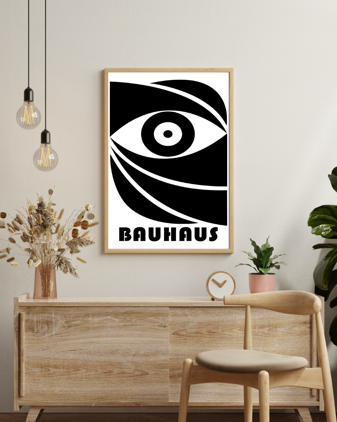 Bauhaus zwart wit oog Poster