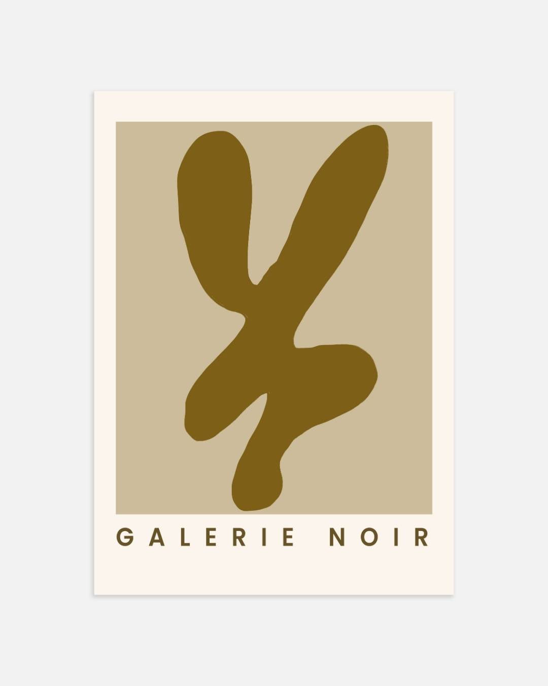 Olijfbruine vorm Galerie Noir Poster