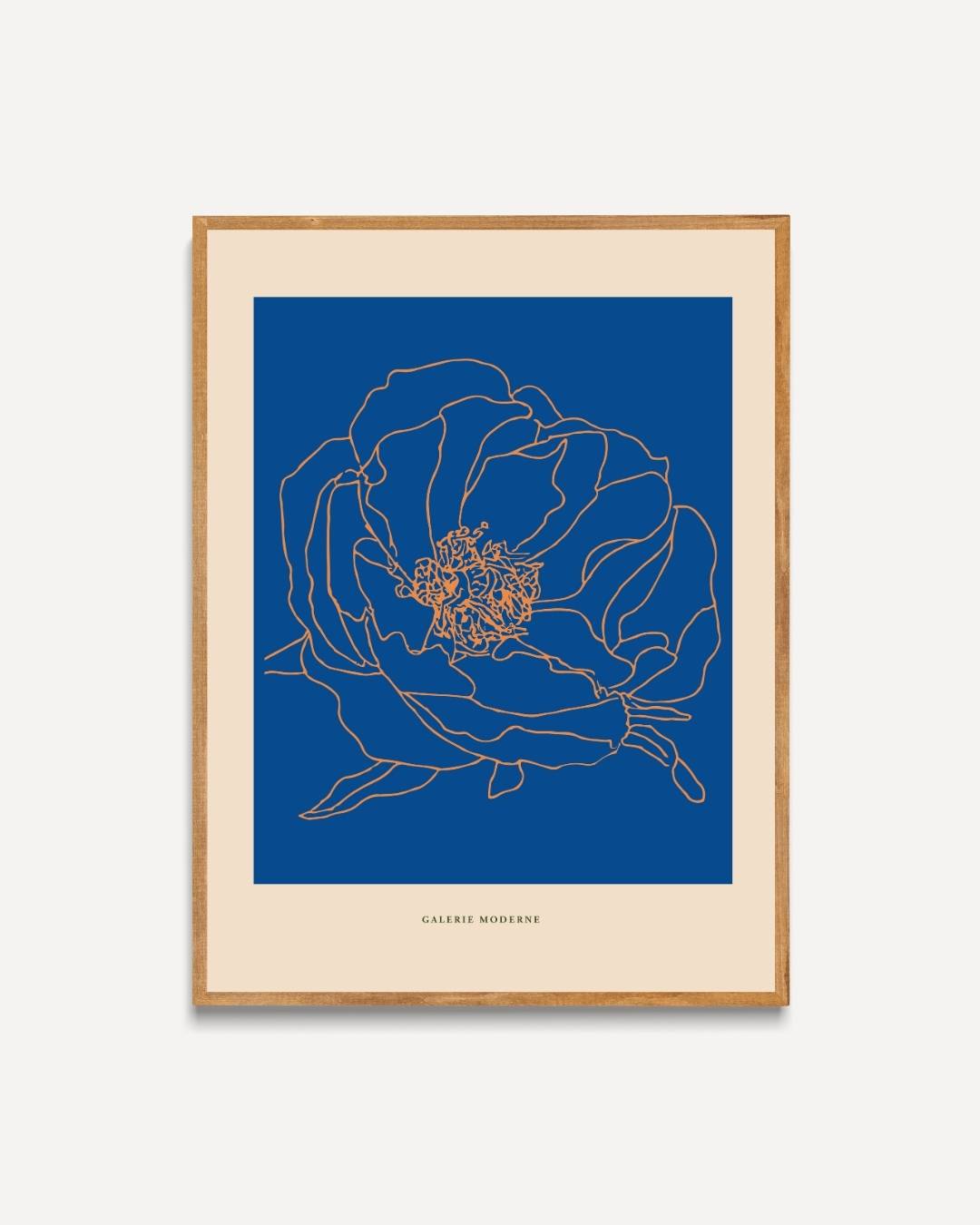 Blauwe bloem Poster