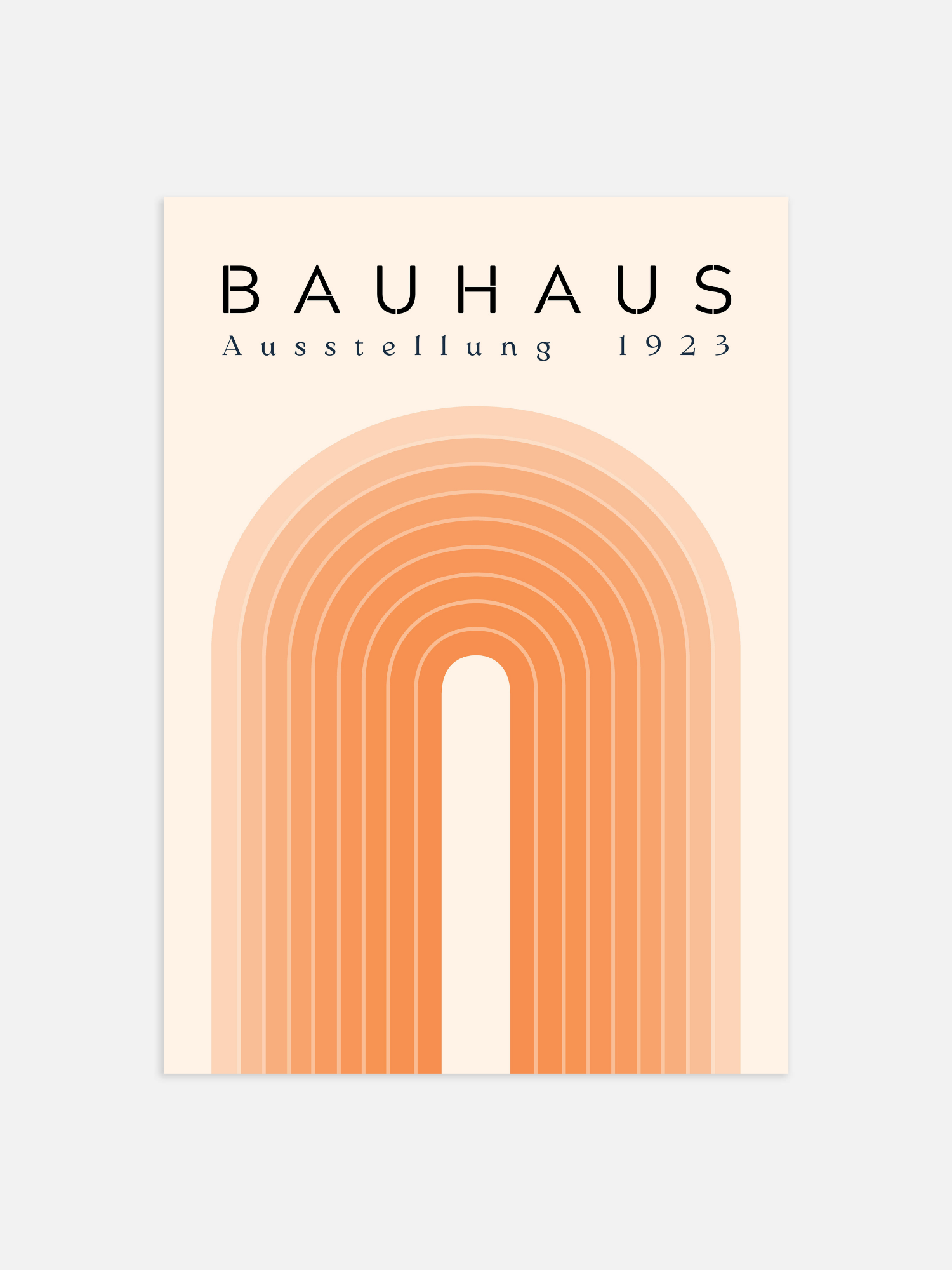 Bauhaus oranje boog Poster