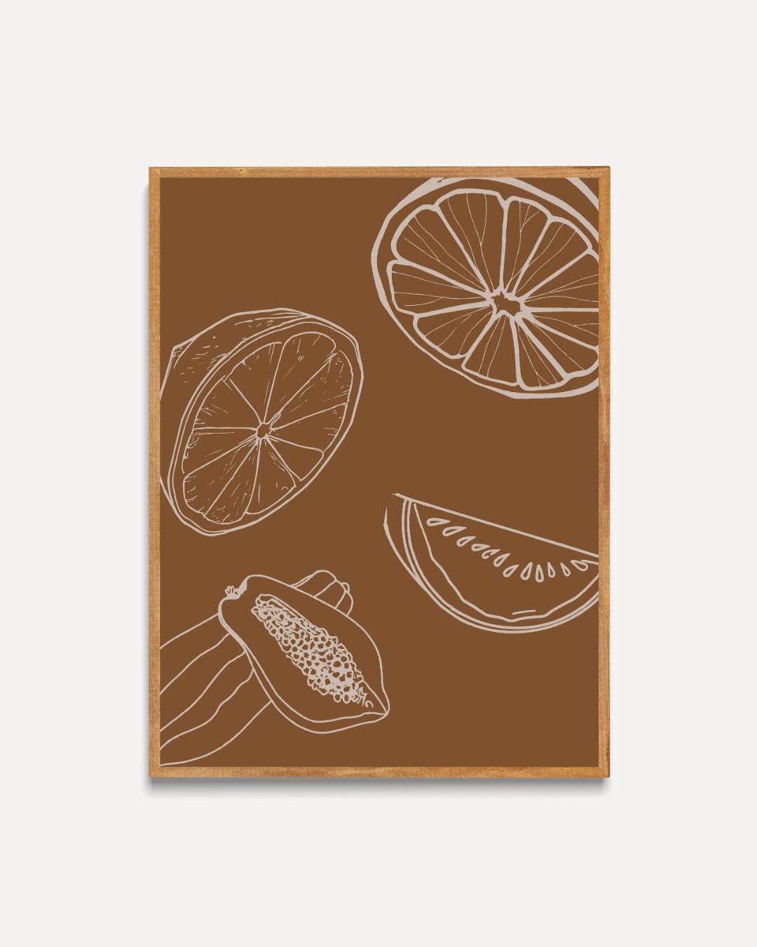 Tropical fruits Poster