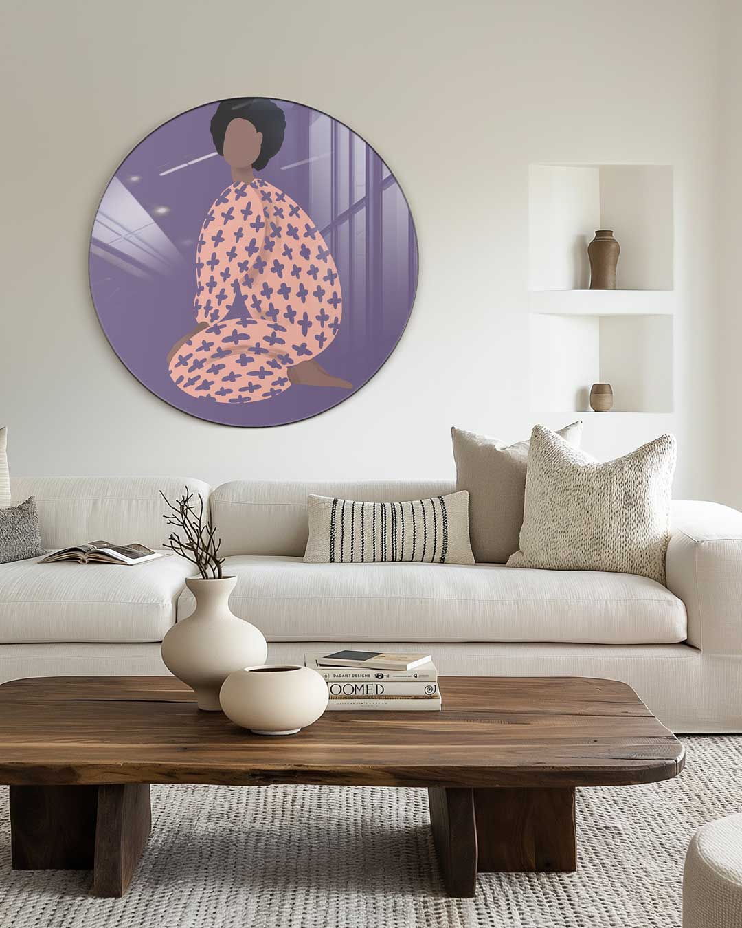 Stijlvolle Muurcirkel met Abstracte Kunst-WallArtistic