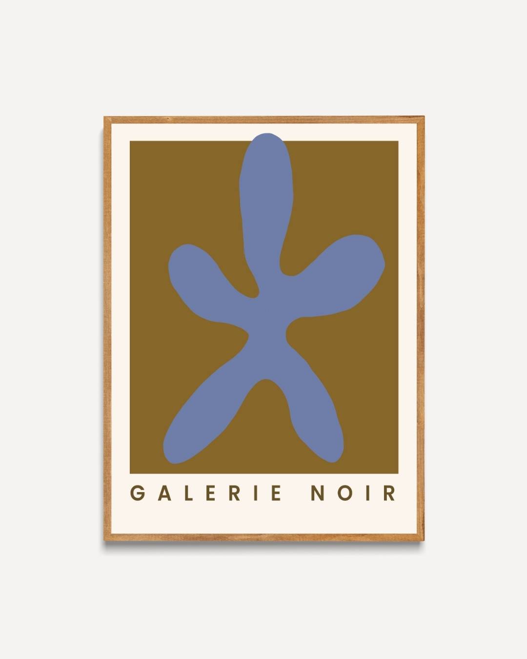 Blauwe abstracte vorm Galerie Noir Poster