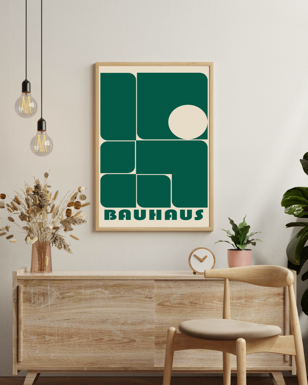 Grünes Bauhaus-Poster