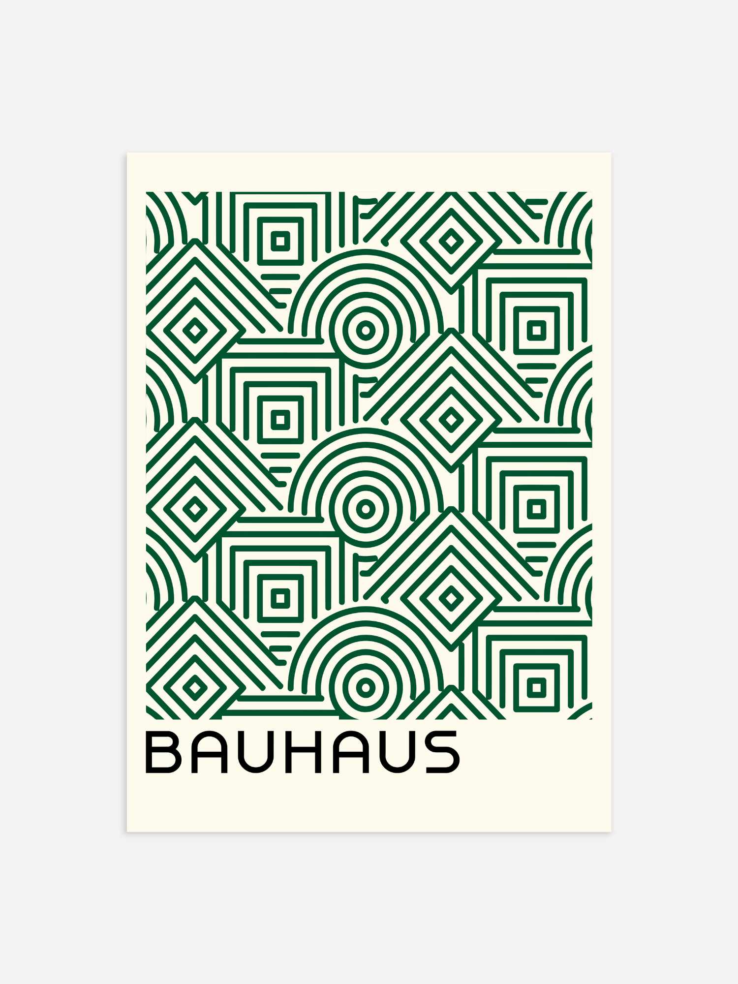 Bauhaus-Labyrinth-grünes Poster