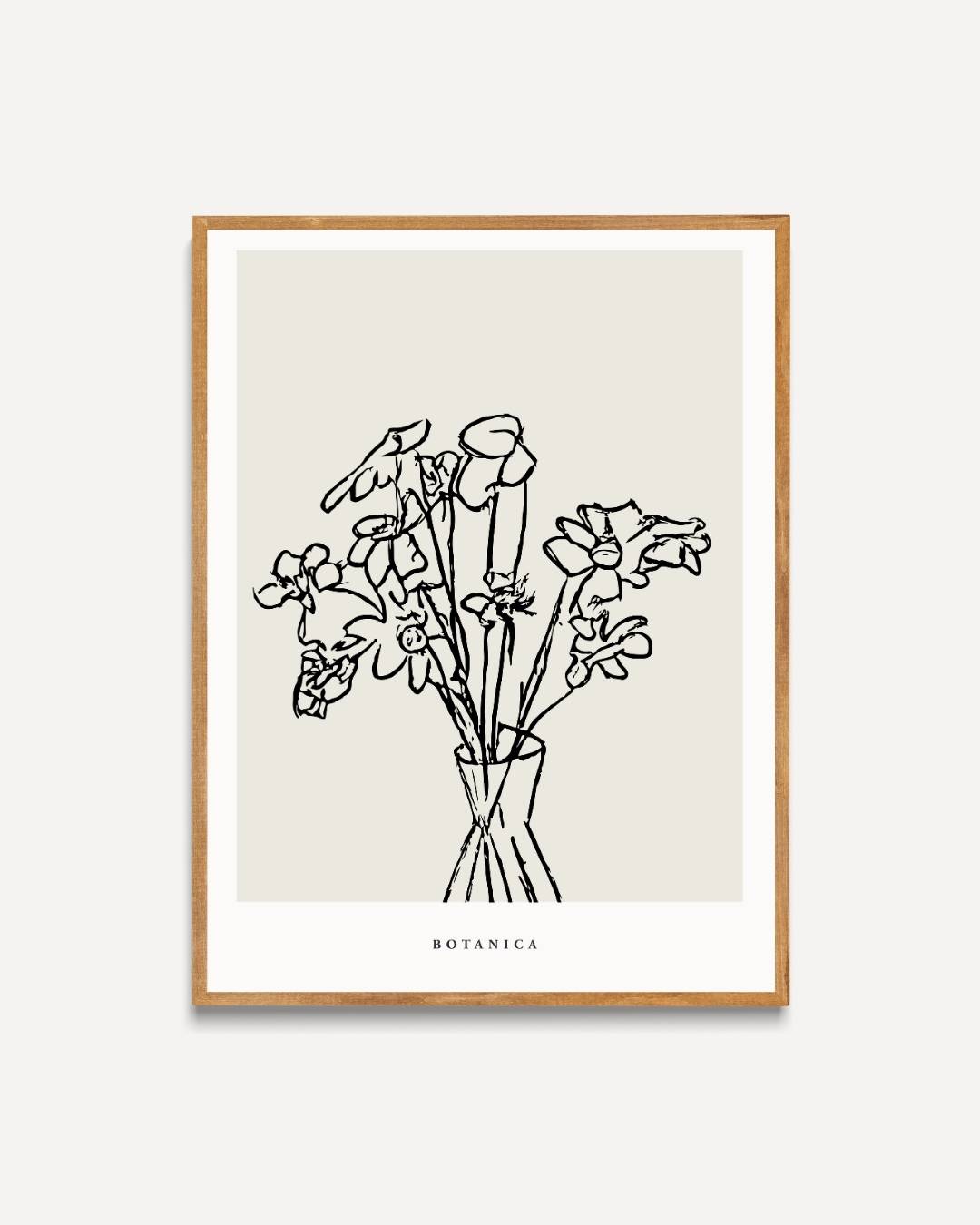 Veldbloemen in vaas Poster