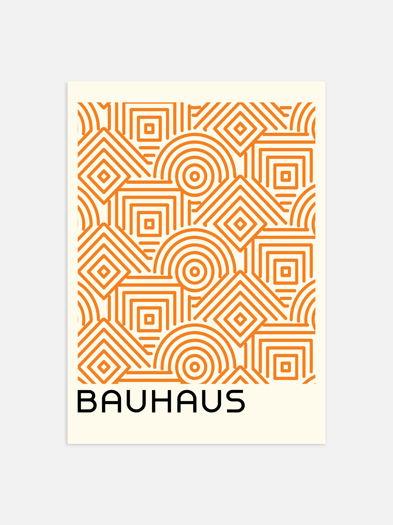 Bauhaus doolhof oranje Poster