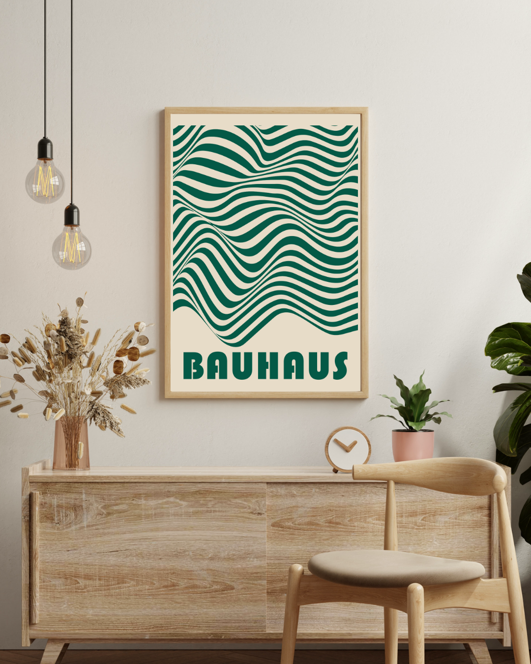 Bauhaus groen zebra Poster