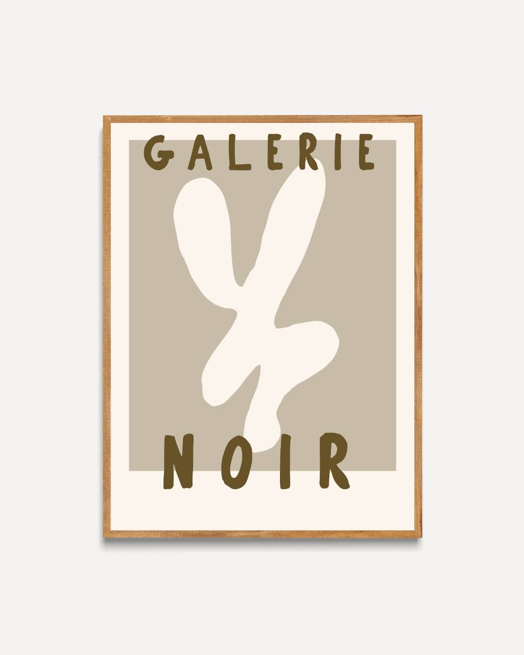 Beige abstracte vorm Galerie Noir Poster