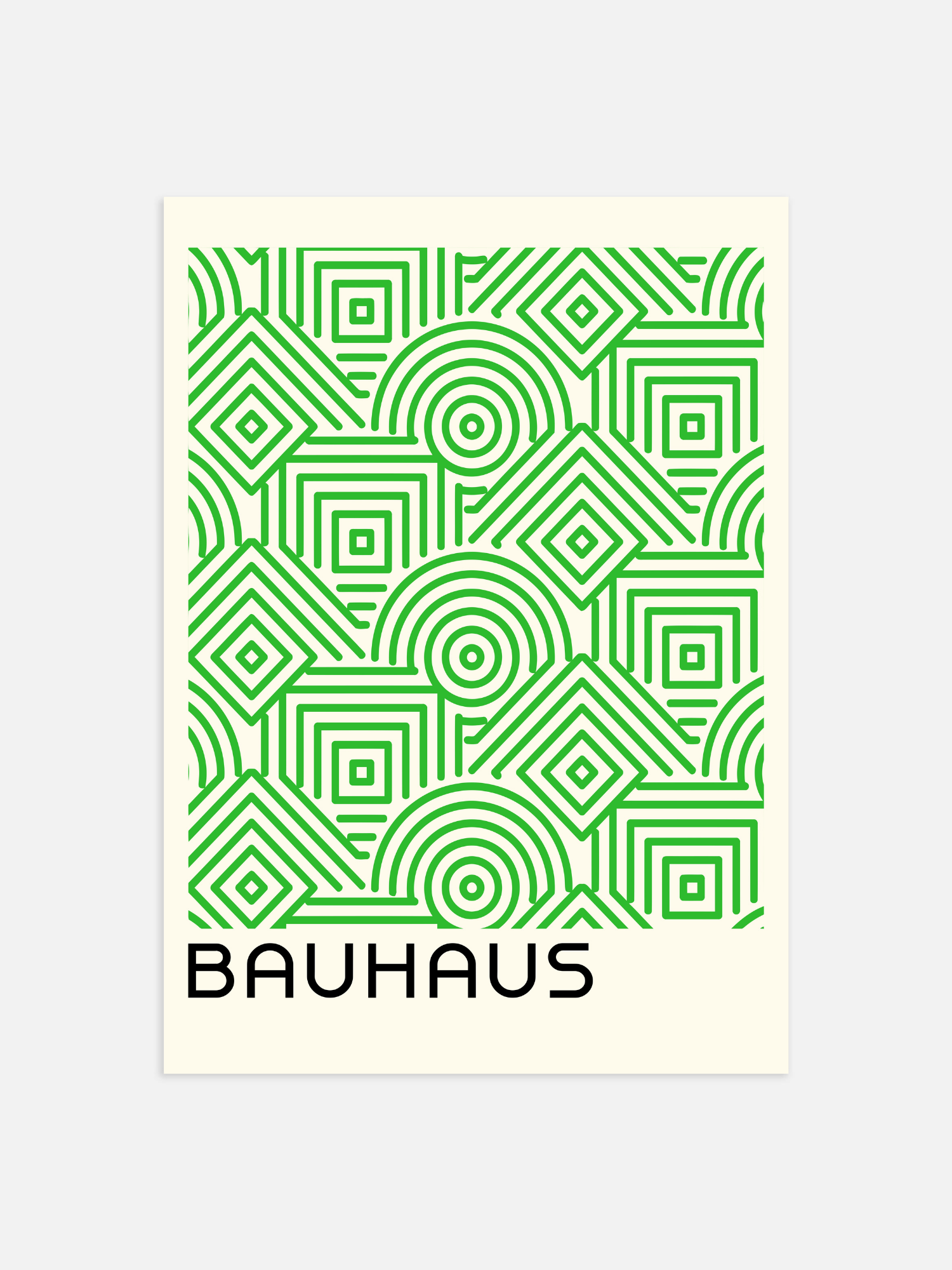 Bauhaus groen doolhof Poster