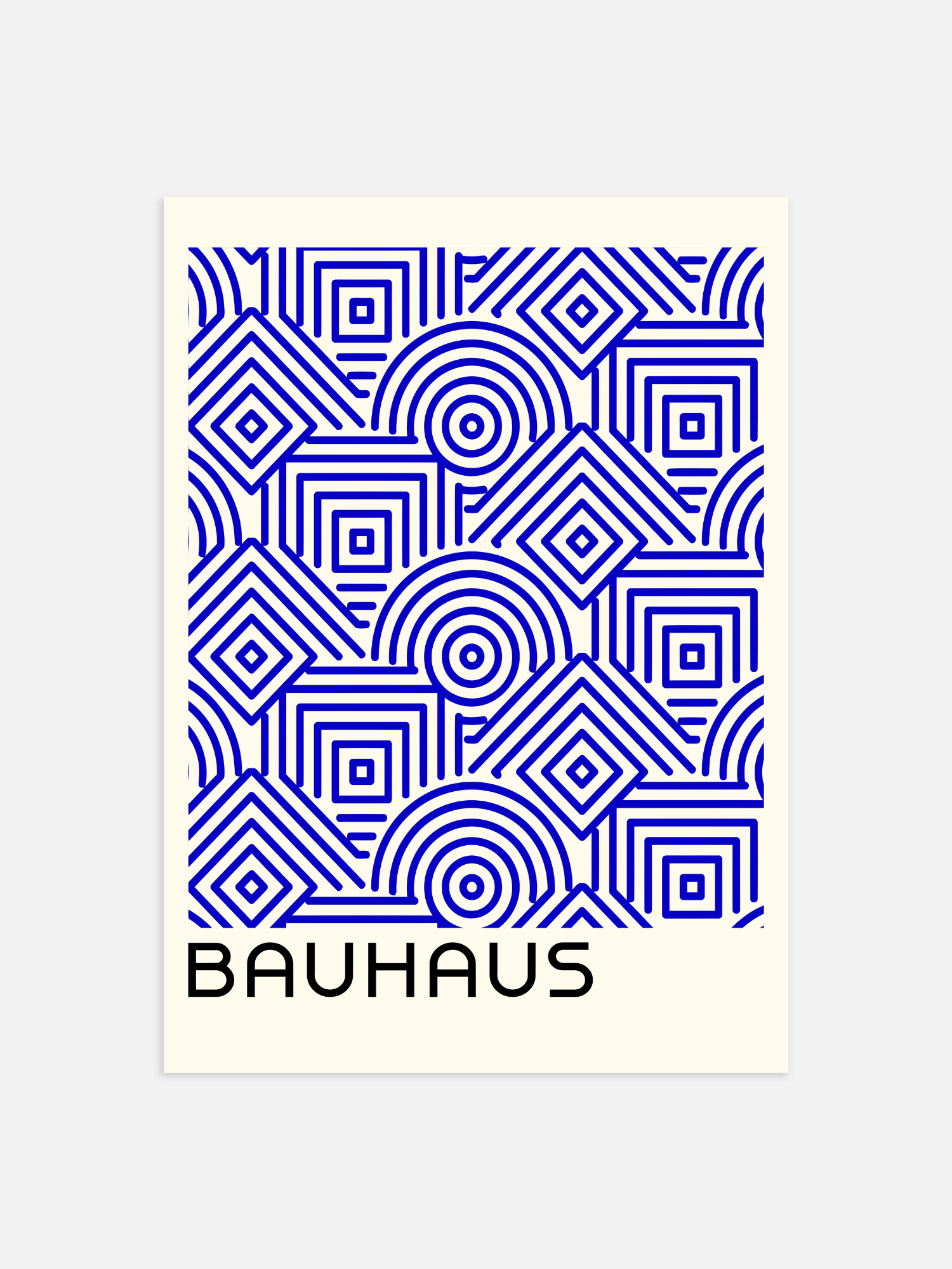 Bauhaus Blue Maze Poster