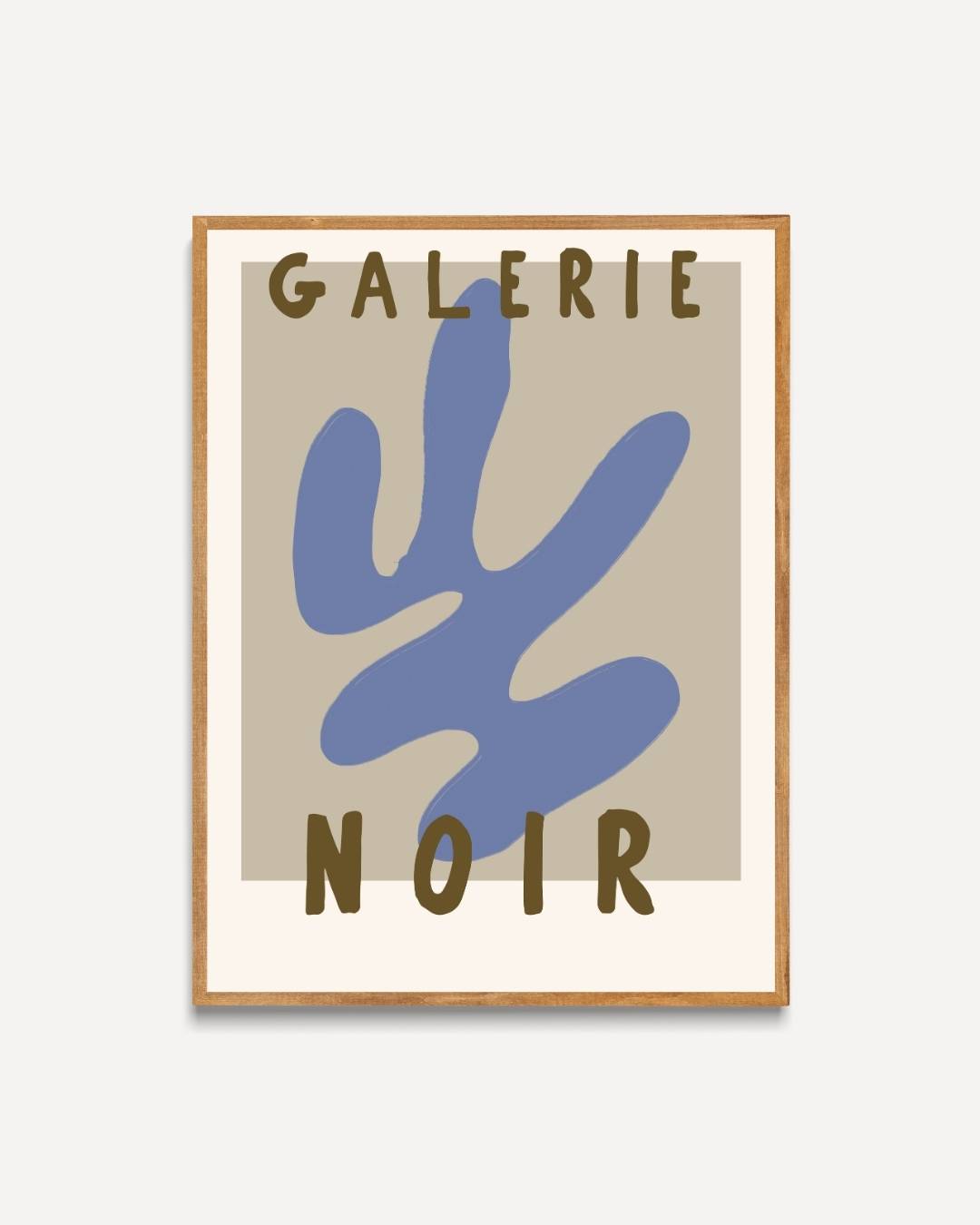 Blauwe abstracte Galerie Noir Poster