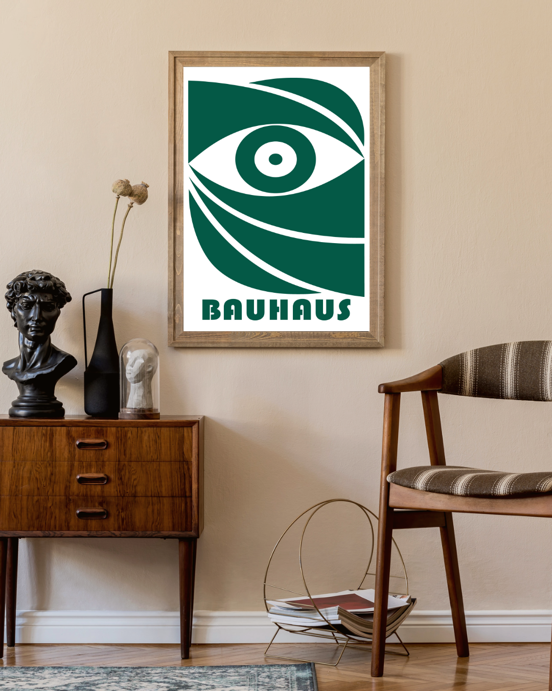 Bauhaus groen oog poster