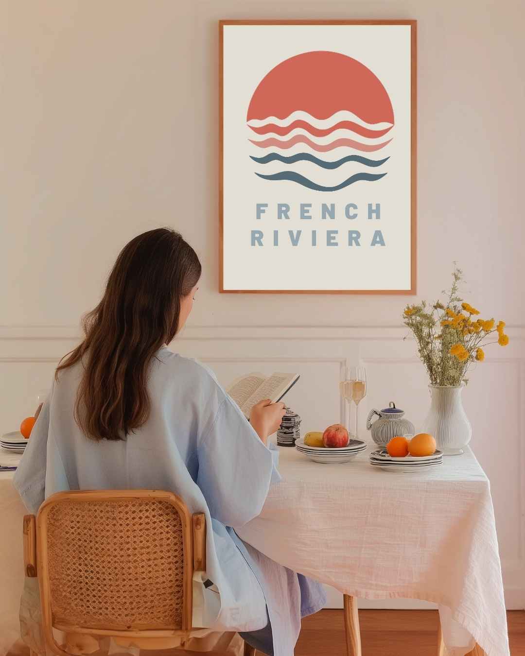 French Riviera Sunset Poster