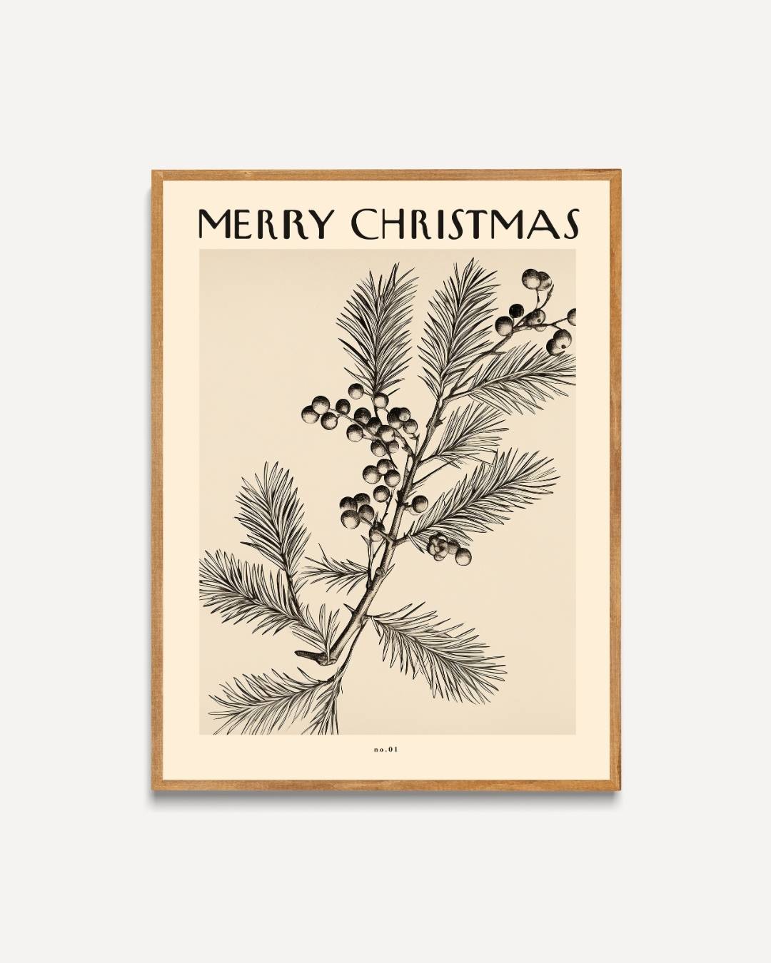 Merry Christmas botanische Poster