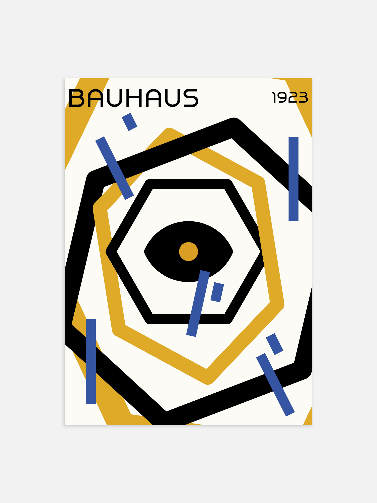 Bauhaus-Plakat mit blauem Auge von 1923