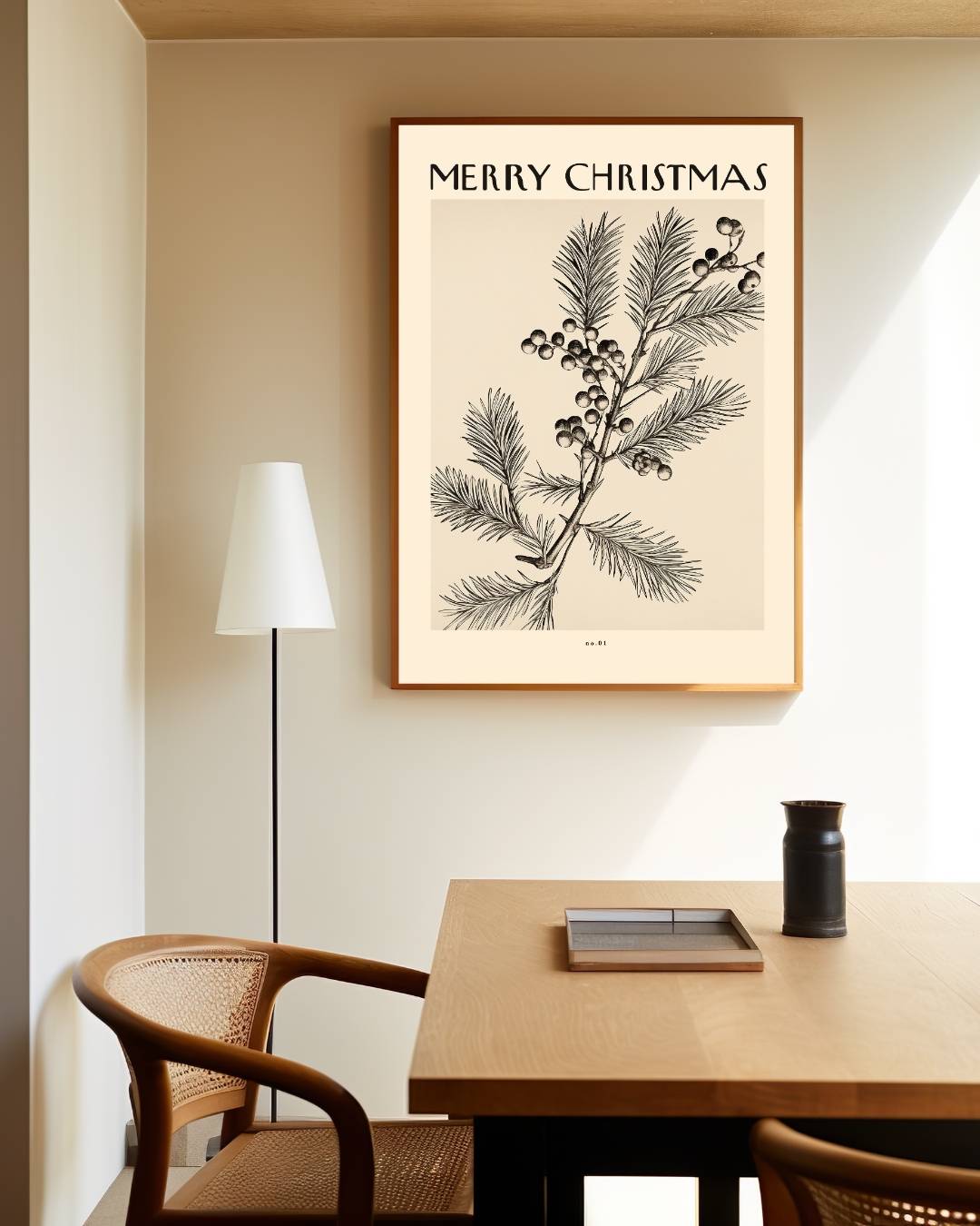 Merry Christmas botanische Poster