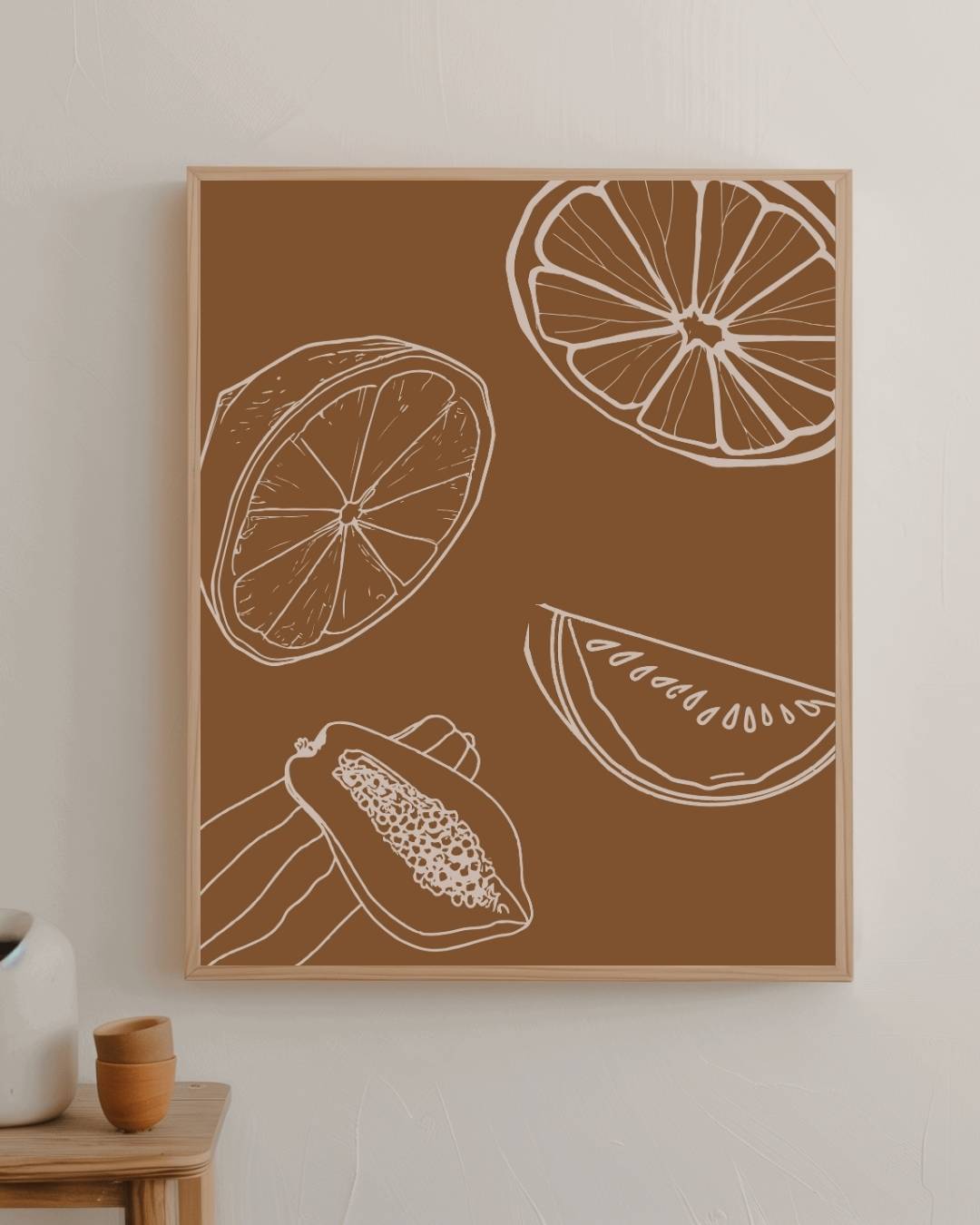 Tropical fruits Poster