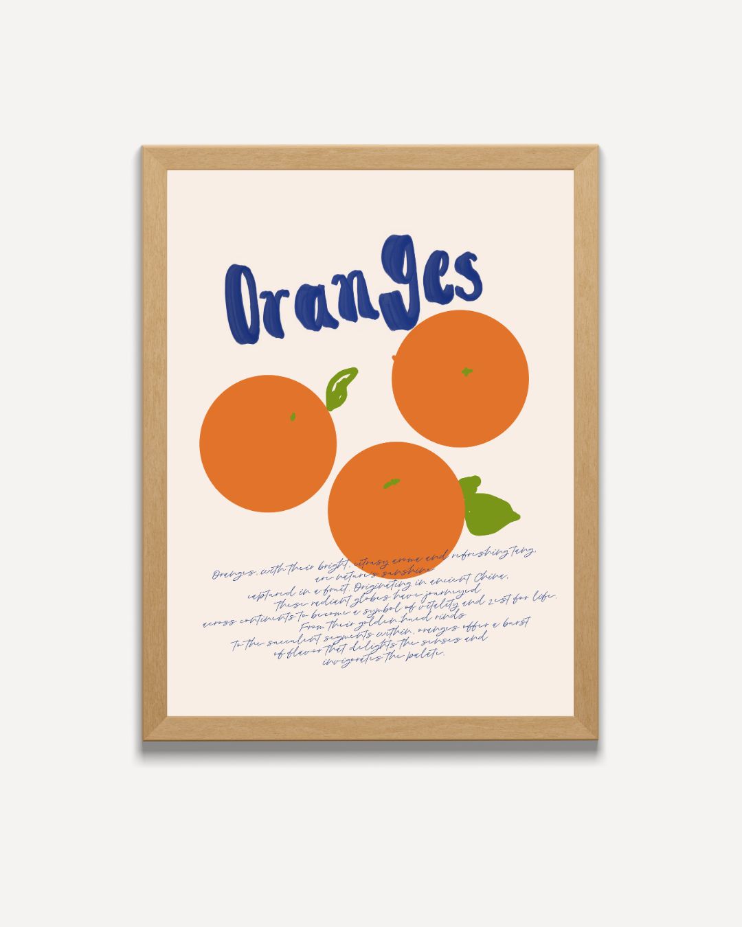 Fröhliches Orangen-Poster