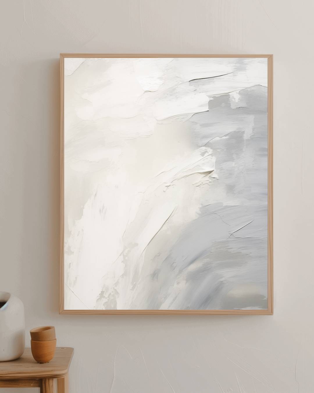 Abstracte witte texturen Poster