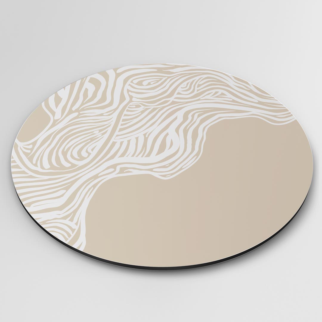 Abstracte Beige Houten Patroon Muurcirkel