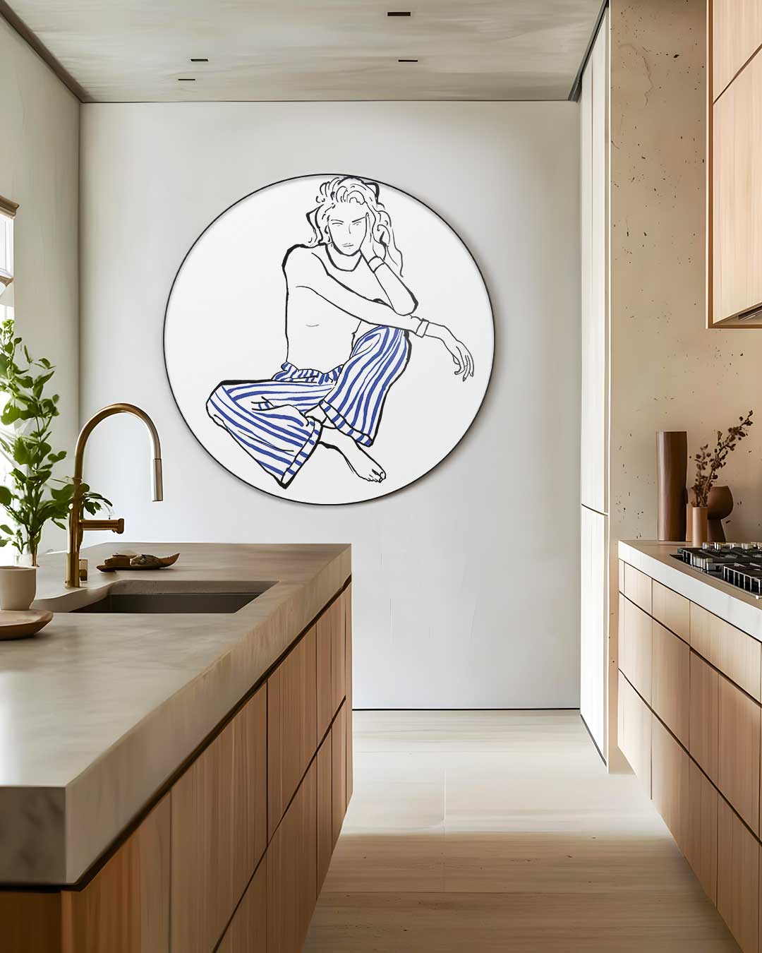 Moderne Vrouw Muurcirkel
