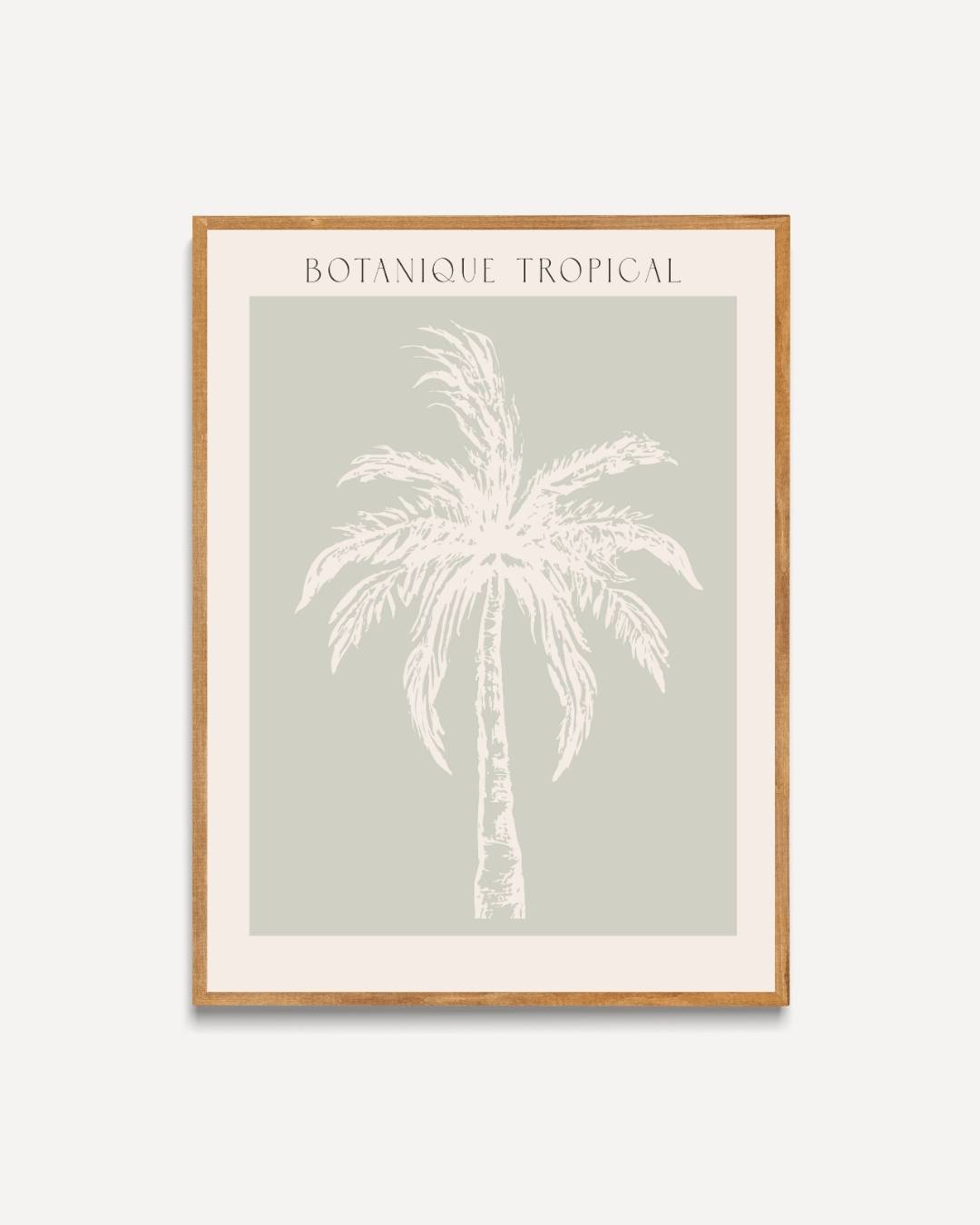 Botanique tropical enkele palmboom poster