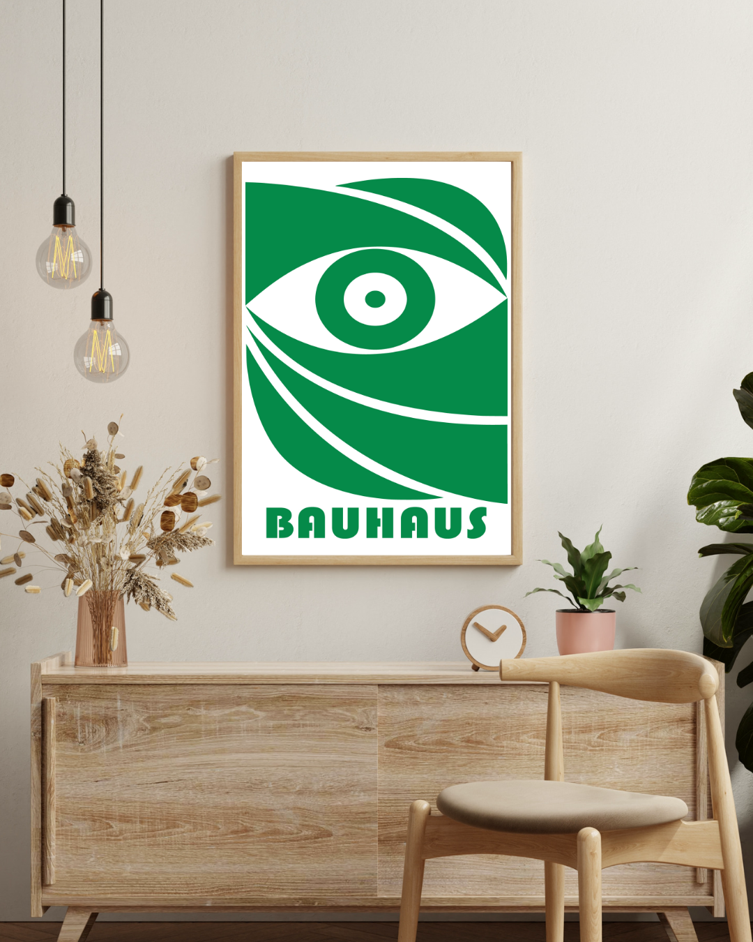 Grünes Bauhaus-Poster