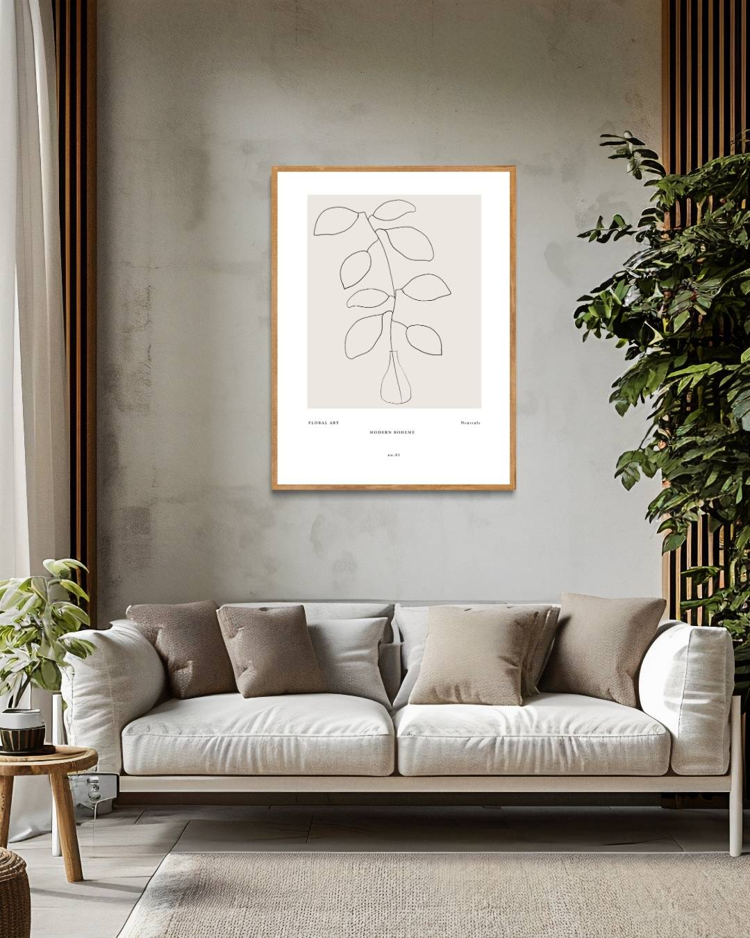 Neutrale botanische kunst Poster