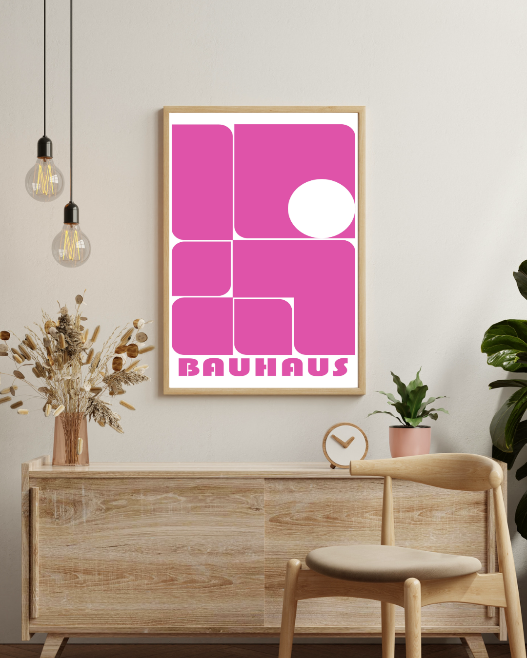 Bauhaus roze Poster