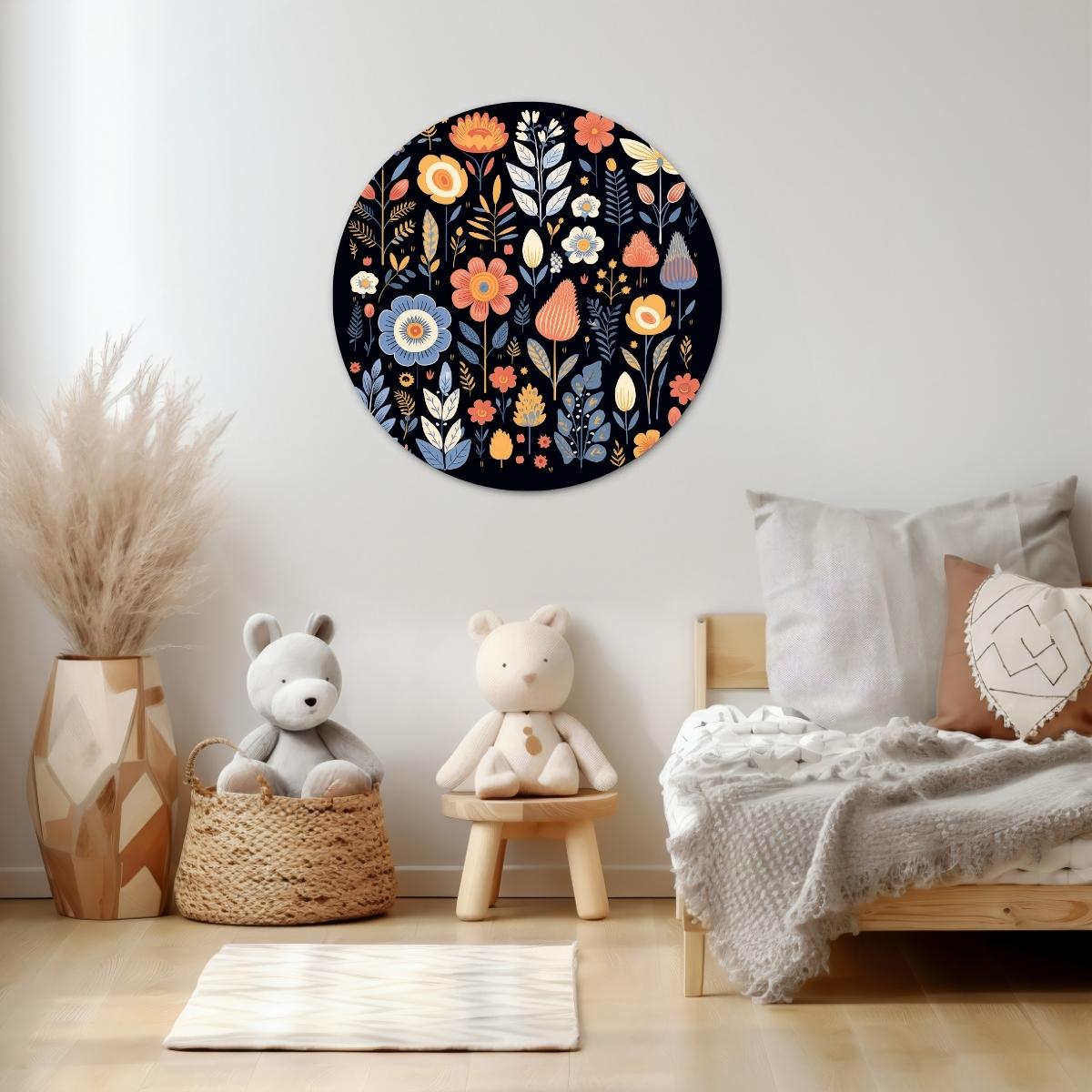 Flower Field Wall Circle 