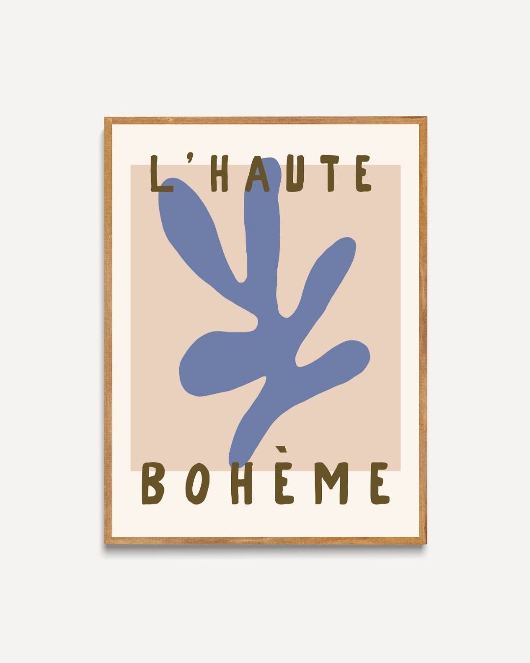 Blauwe abstracte vorm L'Haute Bohème Poster