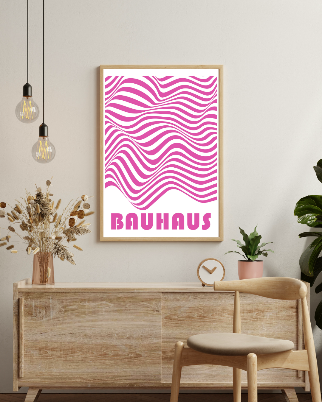 Rosa Bauhaus-Zebra-Poster