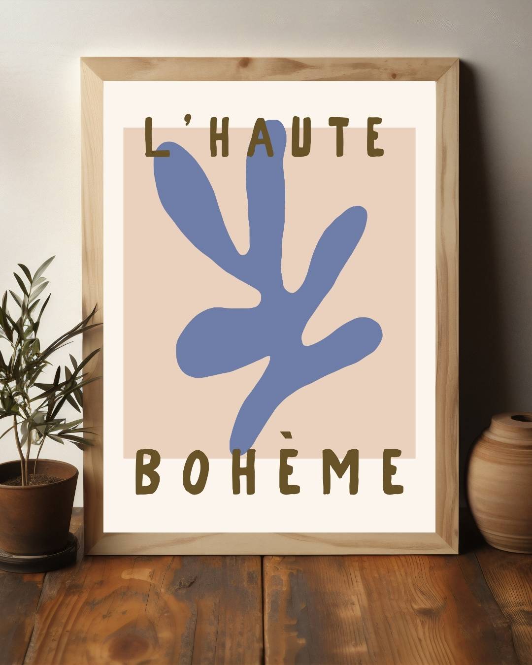 Blauwe abstracte vorm L'Haute Bohème Poster