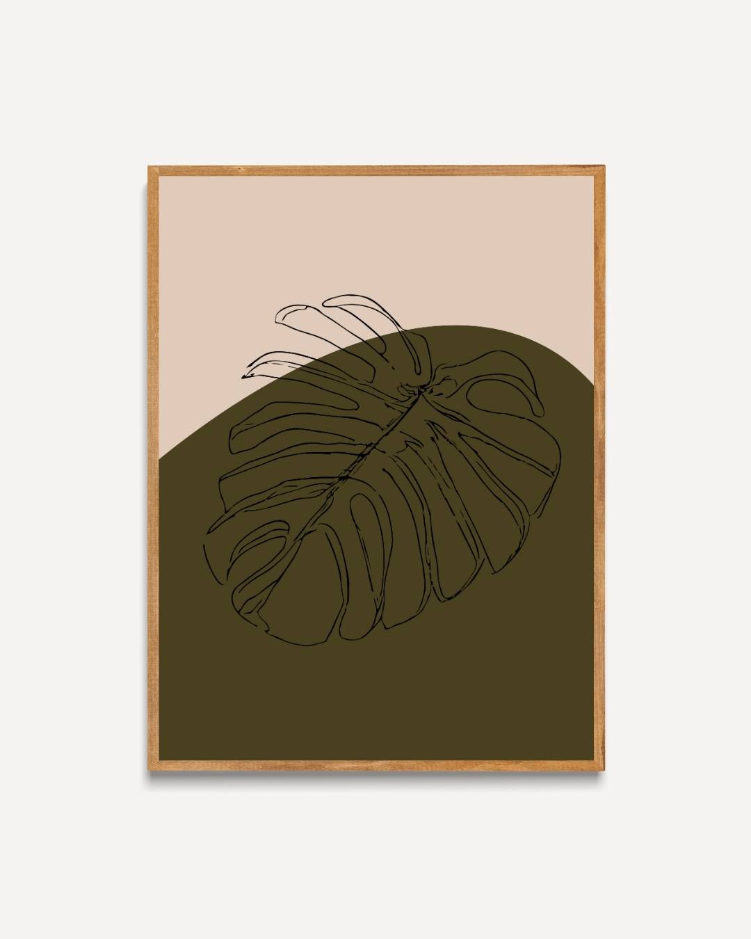 Monstera abstract groene poster