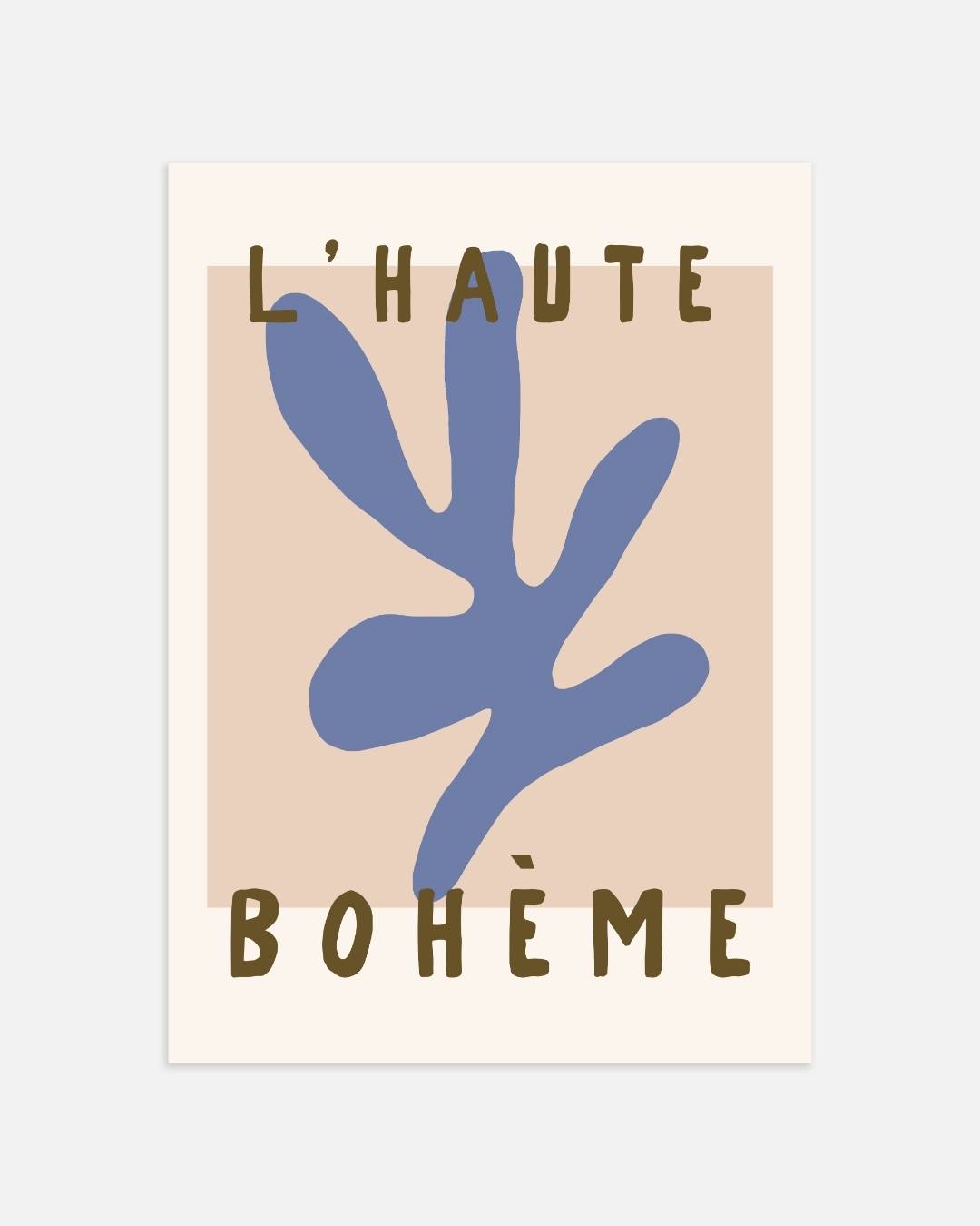 Blauwe abstracte vorm L'Haute Bohème Poster