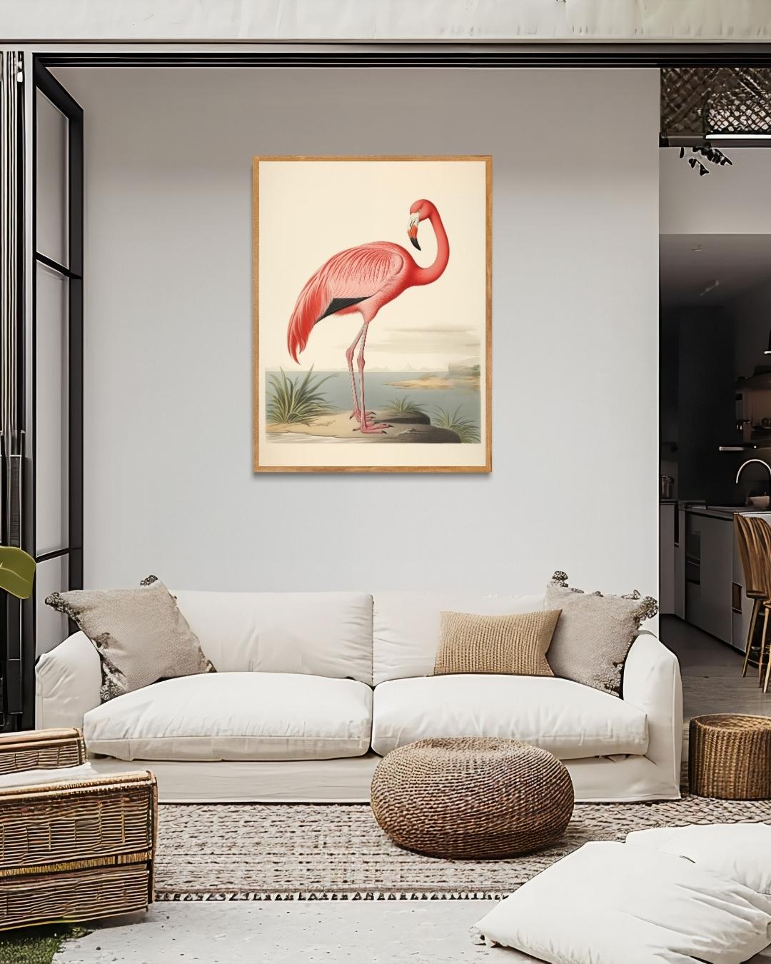 Tropische flamingo Poster