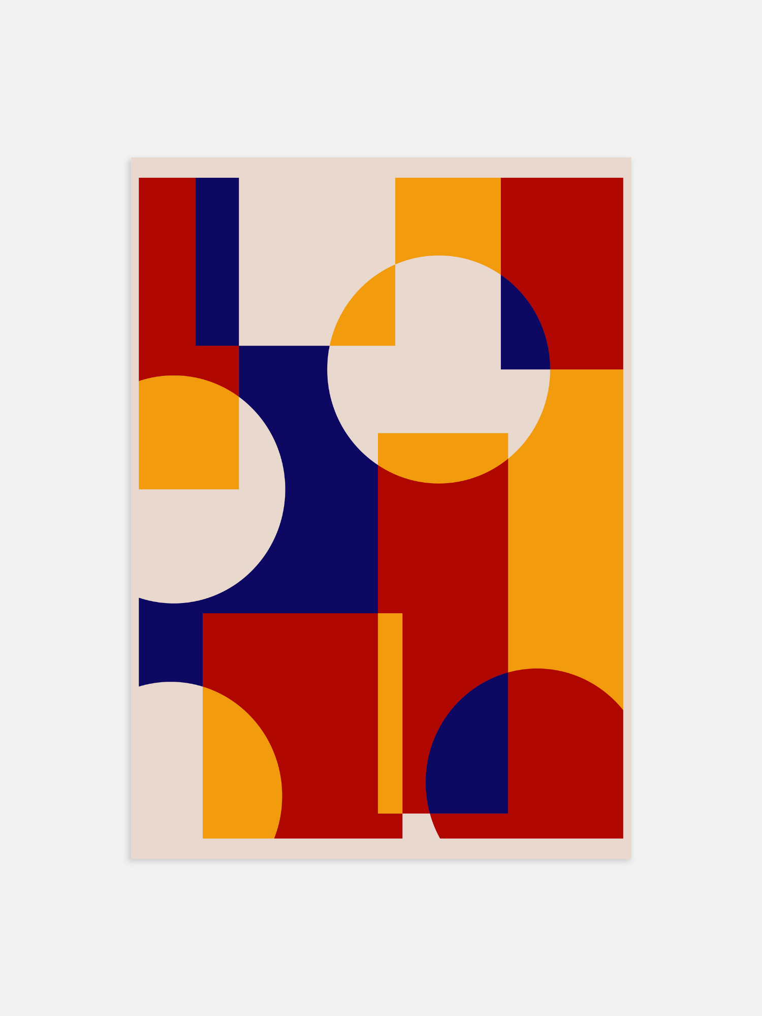 Abstraktes Bauhaus-Kreis-Poster