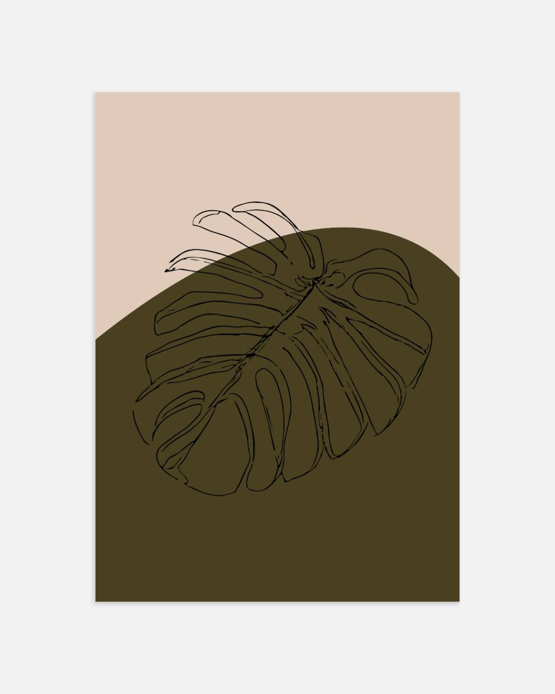 Monstera abstract groene poster