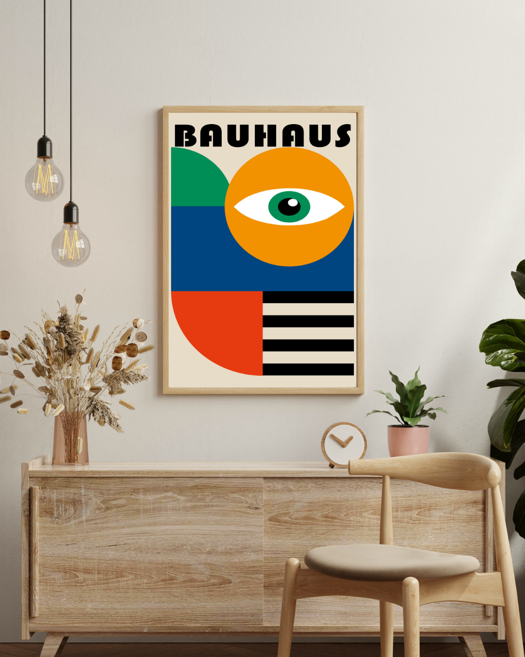 Bauhaus abstract oog Poster