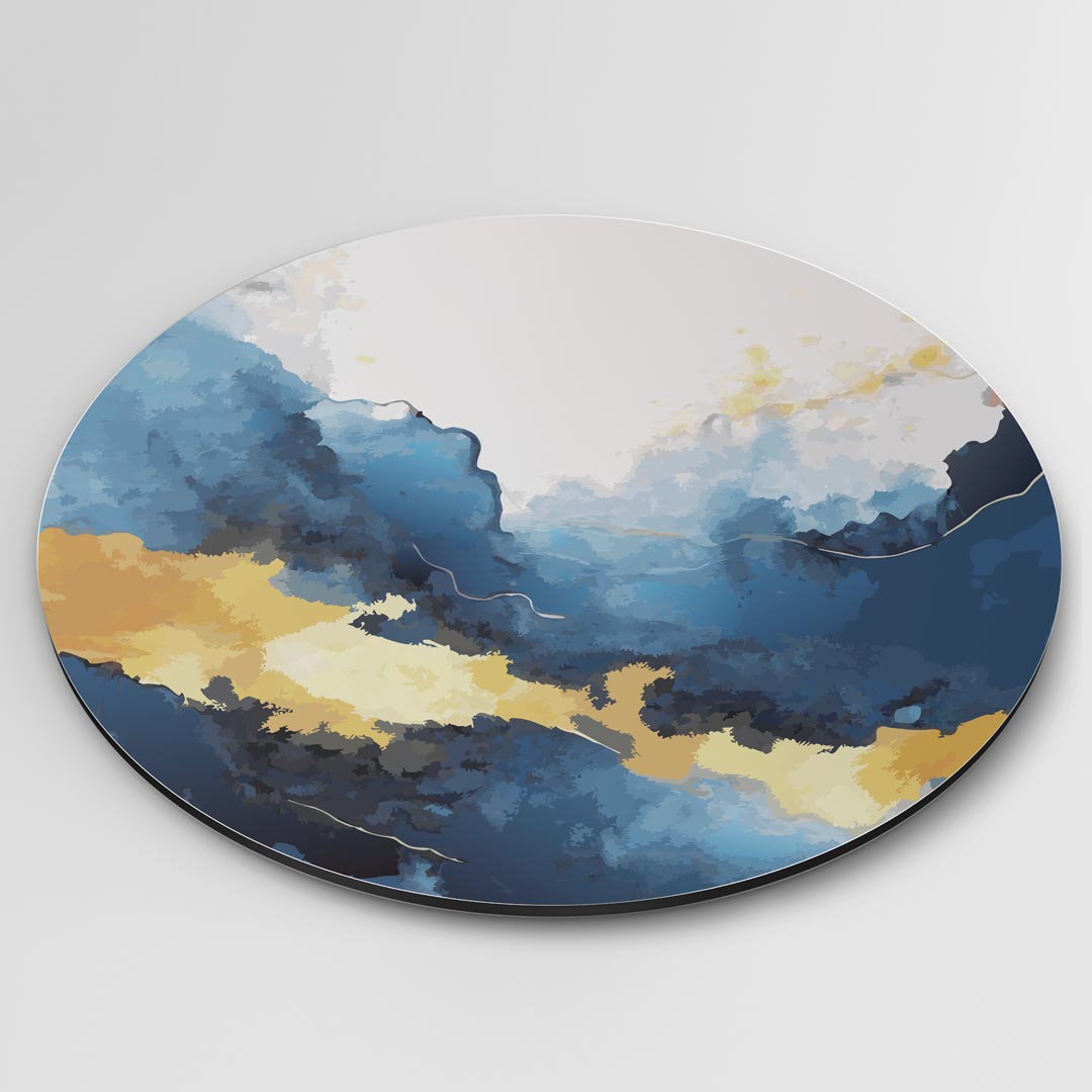 Blauwe Golven Muurcirkel