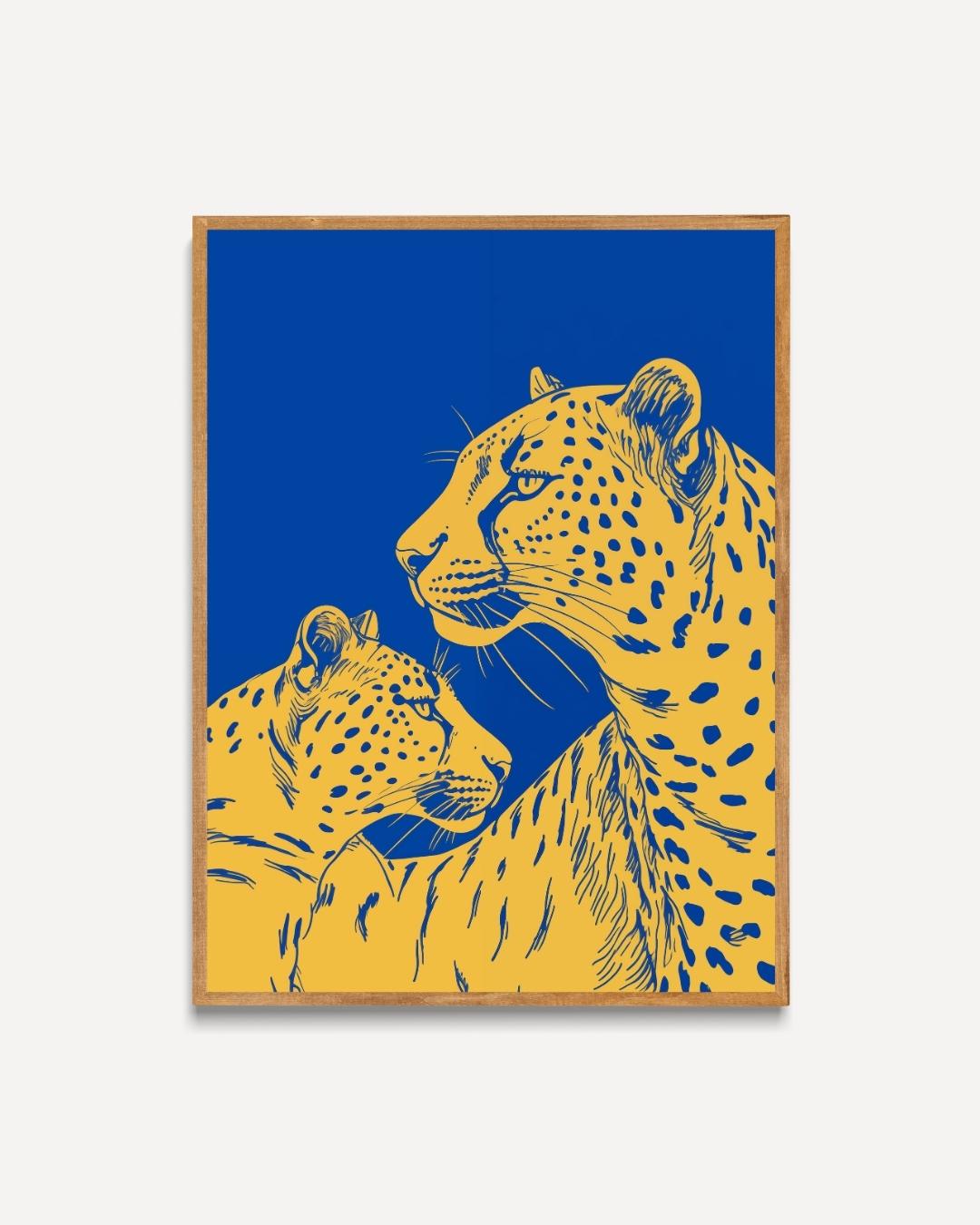 Two Leopards Poster 