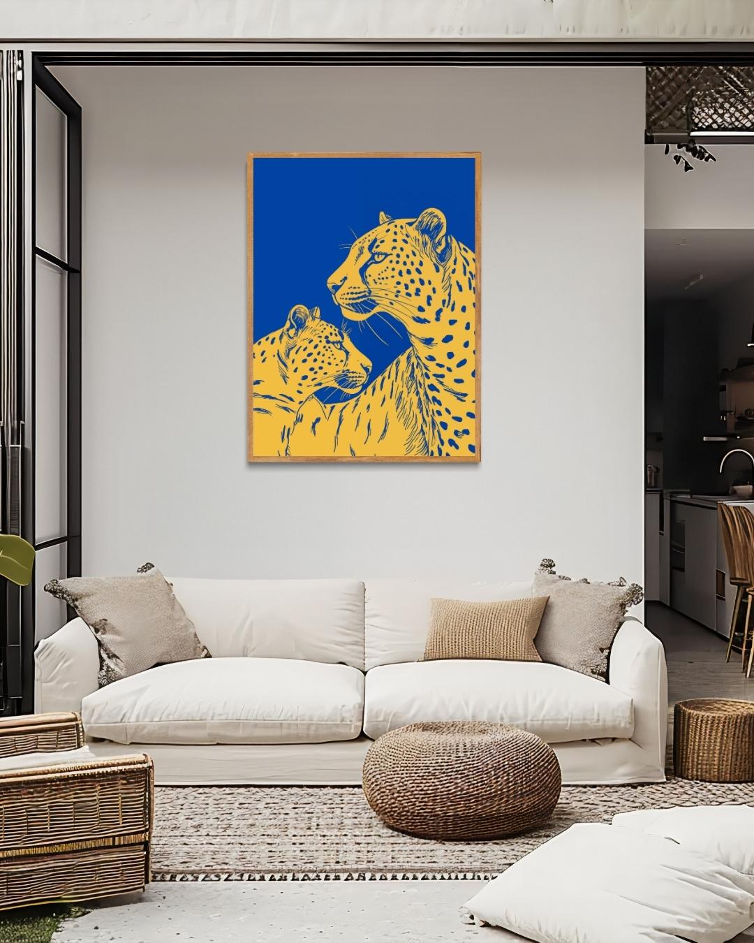 Two Leopards Poster 