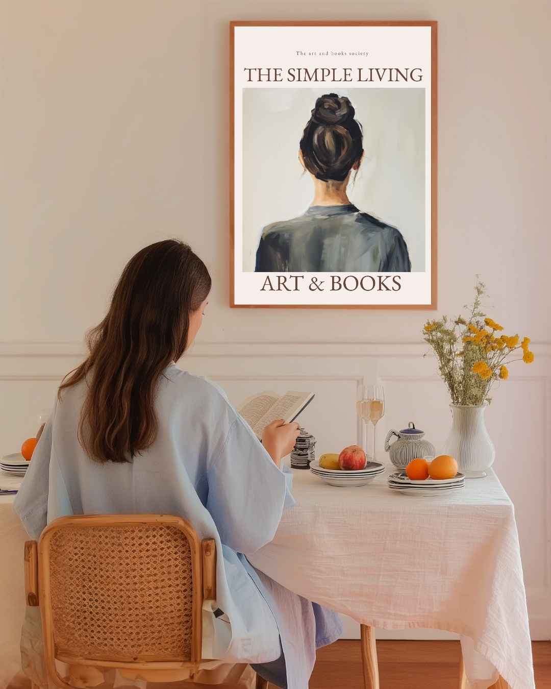 Simple Living: Art and Books Poster