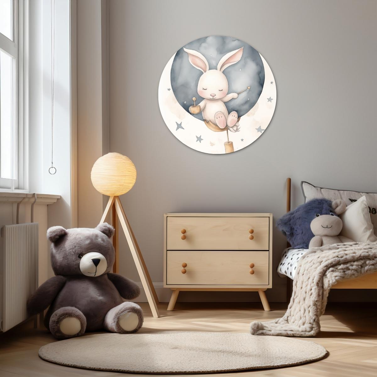 Moon Bunny Wall Circle 