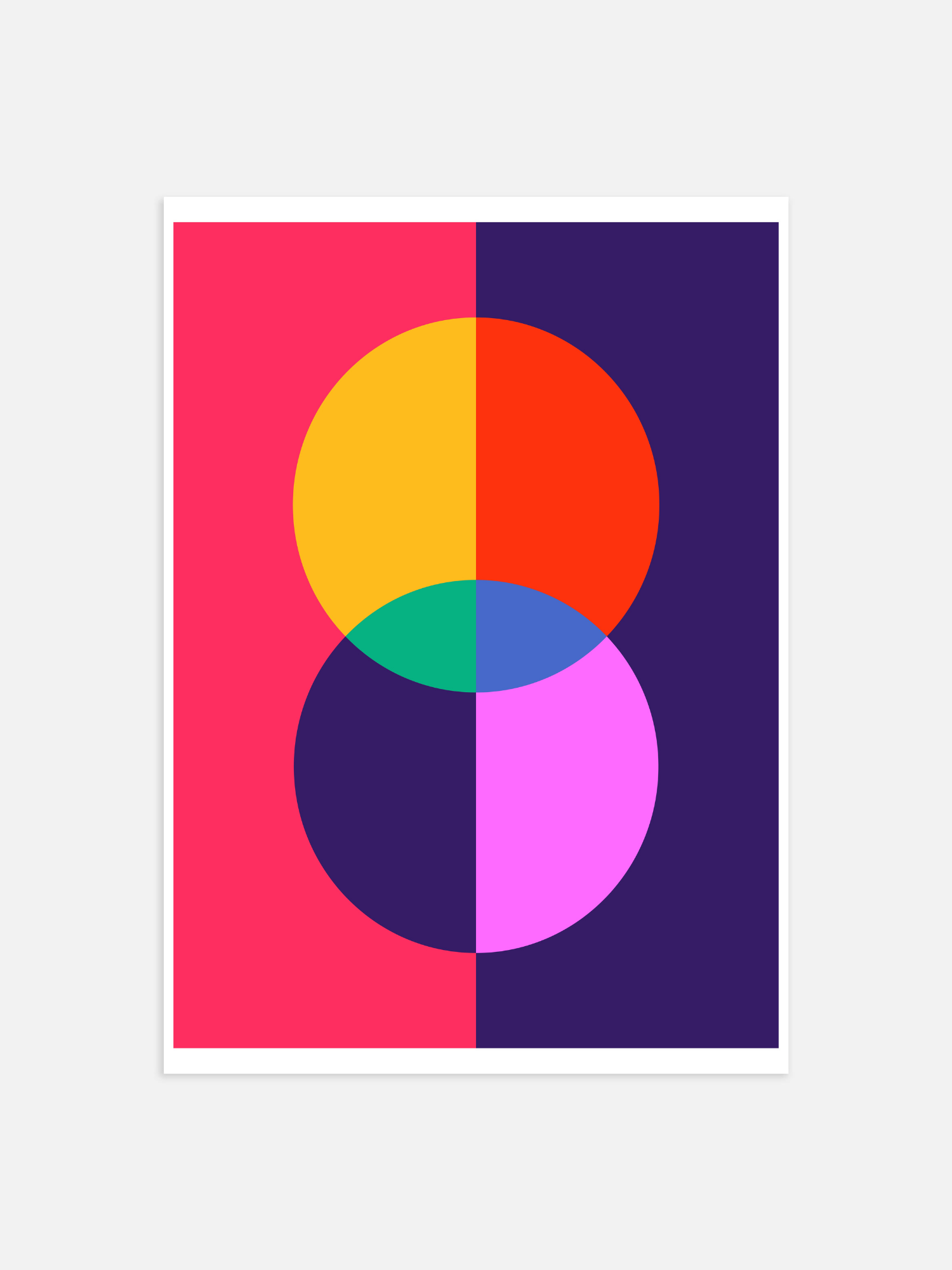 Bauhaus 2 cirkel Poster