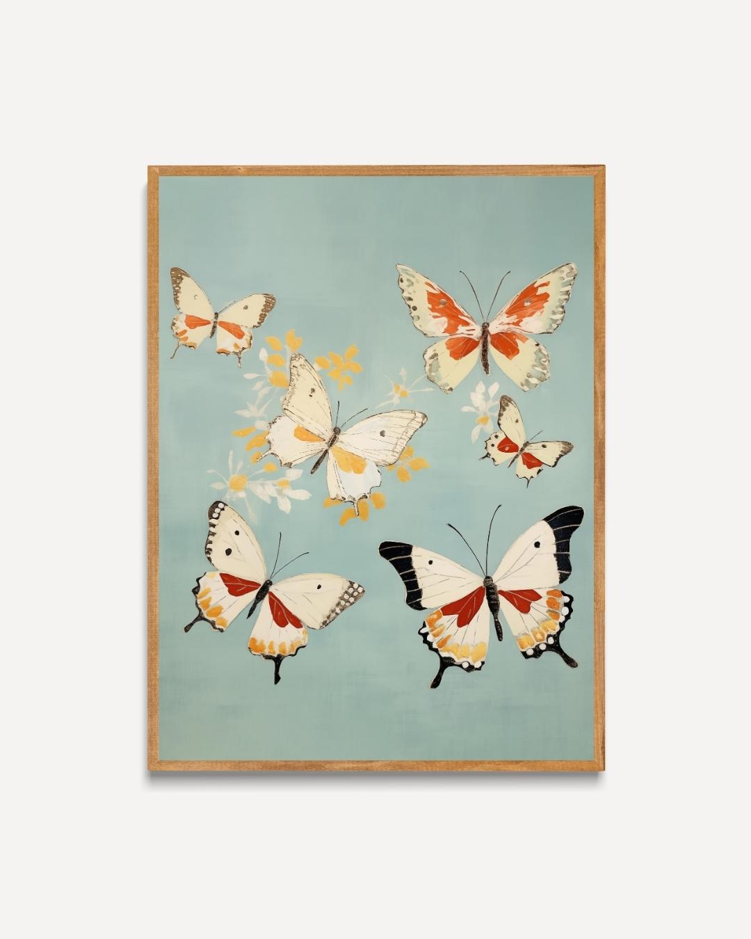 Butterflies in the Sky Poster 