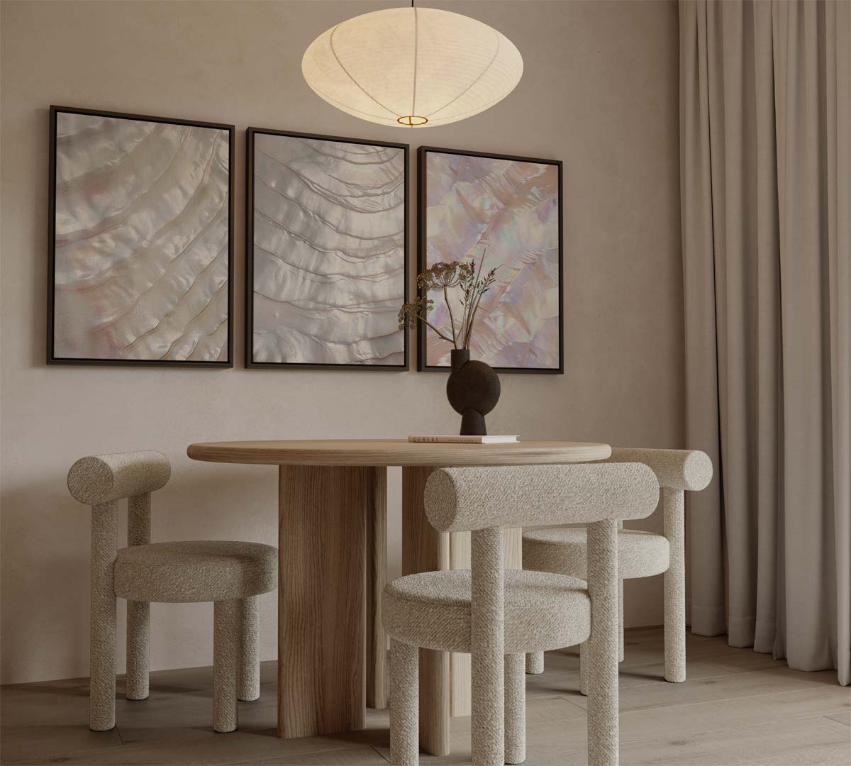 Parelmoer textuur in beweging Kunstwerk-canvas-dibond-plexiglas-wanddecoratie-WallArtistic