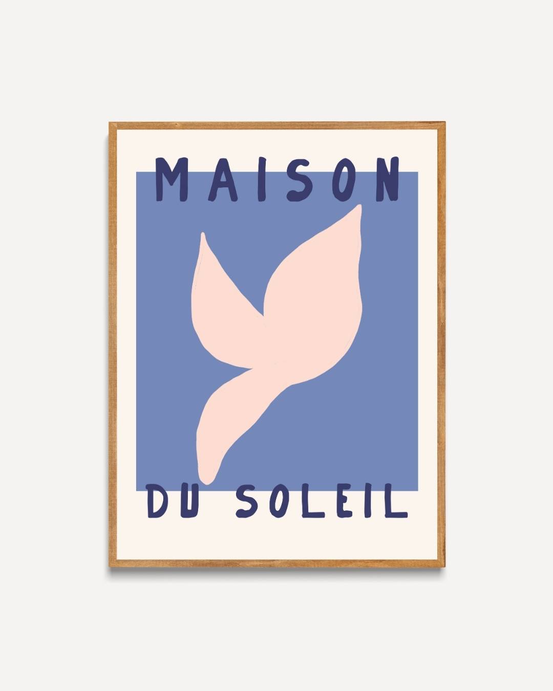 Maison du soleil blauw Poster