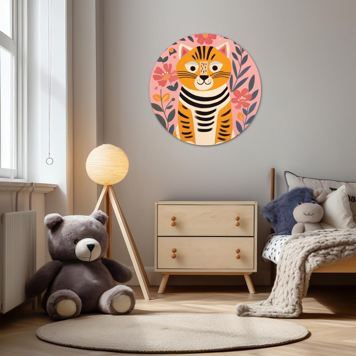 Playful Tiger Wall Circle 